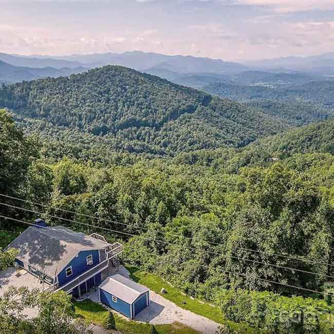 overhead view of house